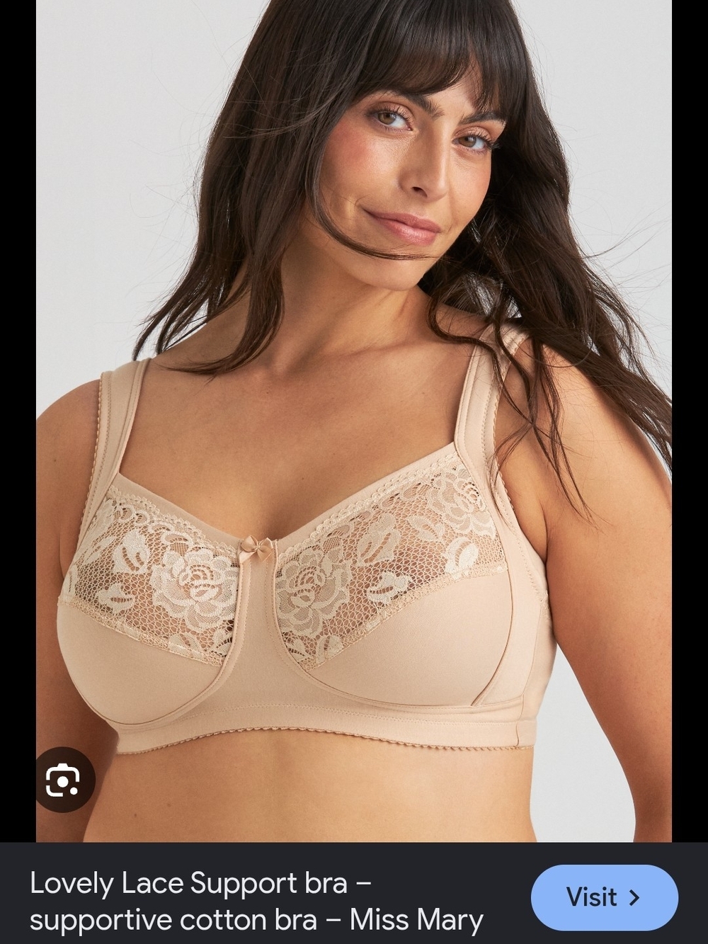 Miss Mary Of Sweden Supportive Lace Bra Nude/ Soft Shoulders 44B